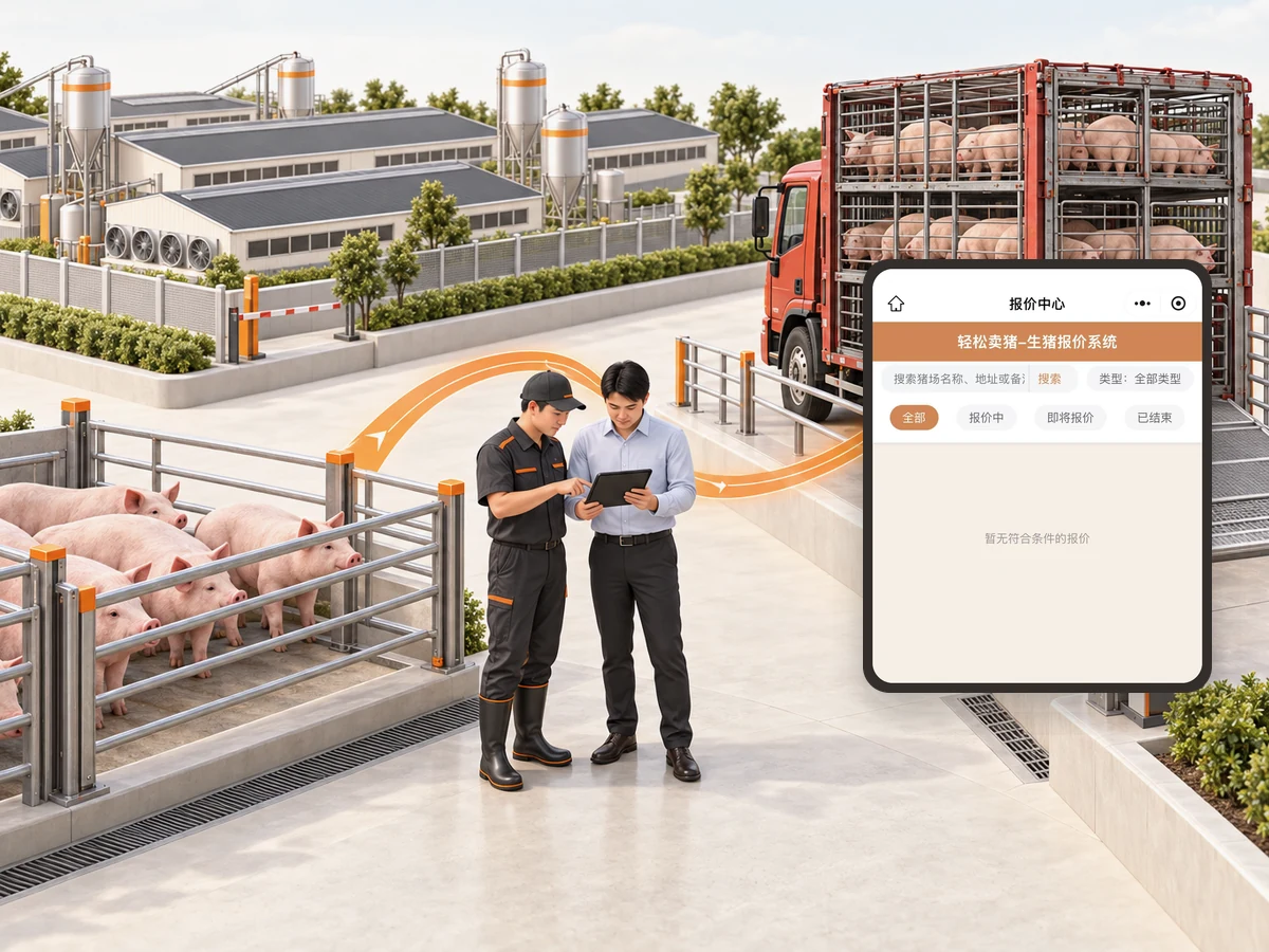 轻松卖猪业务场景与产品界面
